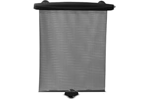 APRAMO i-Shade Roller Shade Car Sun Shade Cover Car Window Shade for Kids Baby Blocking Harmful UV Rays (Black)