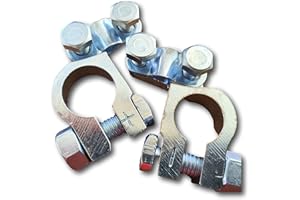 ‎W-MTOOLS w-mtools Batterieklemmen M10 Heavy Polklemmen 12V Batterie-Polklemmen-Set Profi Klemmen Terminals I inkl. Ratgeber & Einbauhilfe