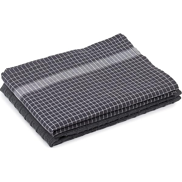 Set 2 Strofinacci Bistrot Rosso 50x70cm Douceur D'intérieur | Cotone Nido D'Ape Ricamato, Assorbenti - Foto 7