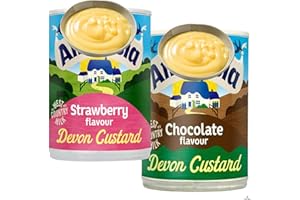 CREDO GIFTS Custard Bundle With Ambrosia Chocolate Custard Tin 400g and Strawberry Tin 400g (2 Pack)
