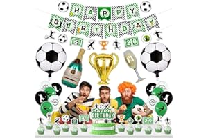 LBING Fußball Thema Partydekorationen Fußball Party Geburtstagsdeko Jungen Football Decoration Birthday Children Geburtstagsparty Zubehör Set for Spieltag, Geburtstagsfeier, Fußballweltmeisterschaft