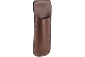 Pulltex Leder-Etui mit Druckknopf braun 150 x 50 mm für Kellnermesser