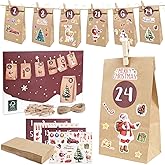 RUBY Calendrier de l'Avent à Remplir, Sacs de Calendrier de l'Avent 2024, 24 Calendriers de l'Avent DIY à Remplir pour Enfant