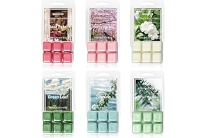 FUND AMLIGHT Spring Scented Wax Melts, Soy Wax Cubes for Wax Warmer, Wax Melts Wax Cubes, 6 x2.5oz（6 x 70g)