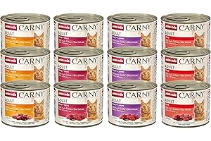 animonda Carny Adult Karma dla kotów, mokra karma dla dorosłych kotów, różne warianty, 12 x 200 g