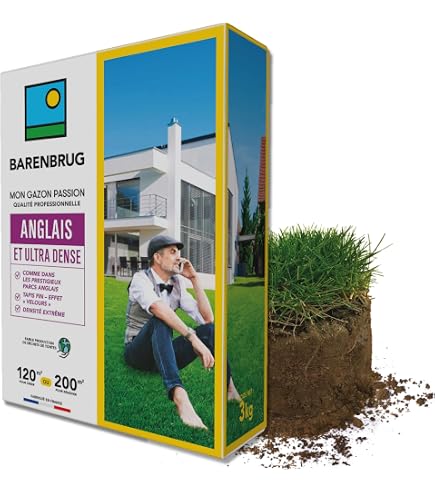 Gazon Ligue Pro Et Golf Barenbrug 5kg - Pour Terrains De Sport Et Jardins Résistants - Fabriqué En France