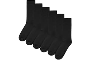 Soxy Kids Thermal Socks - Thick Winter Warm Brushed Thermal Socks - 6 Pack - Black - UK Shoe Sizes 4-6, 12-3 & 9-12
