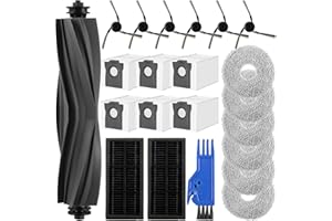 LADYSONS Accessori di Ricambio per Dreame L40 Ultra/ X40 Ultra Complete/ X40 Master, 1 Spazzola Principale, 2 Filtri, 6 Sacchetti, 6 Panni Mop, 6 Spazzole Laterali, 1 spazzola per la pulizia