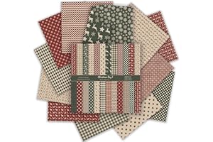 MIATTCLD Scrapbooking Papier 24 Blatt/12 Designs, Doppelseitiges Weihnachtstheme Designpapier, Bastelpapier Dekorpapier Decoupage Papier Block für DIY Geschenke ﻿Karte Herstellung (D, 30.5 x 30.5 cm)