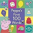Peppa Pig: Peppa's First 100 Words: An early-learning lift-the-flap book for toddlers