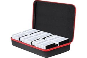 Risou 1500+ Playing Card Case Compatible with Cards Against Humanity,TCG Trading Cards,Phase 10 Cards,Magic The Gathering Cards,Sport Cards &All Standard Size Cards.(Case only)(Red)