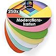 Moderationskarten Set 540 Stück - 6 Farben In Rund, Oval & Rechteck
