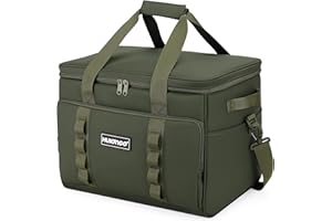 Hulongo Glaciere Grand Pliable Glacière Souple Isotherme Etanche Sac Pique Nique pour Courses, Camping, Randonnée et Voyage