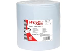 WypAll L10 Surface Wiping Paper 7240 - Jumbo Xtra Wide Wiper Roll - 1 Blue Roll x 1,000 Paper Wipers