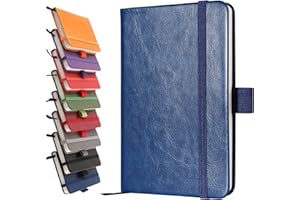 LEFUTE A6 Notebooks, Pocket Notebook Small Notebook Note Pads Hardback Notebook A6 Small Notepad Journal 200 Pages(100 Sheets)-Blue