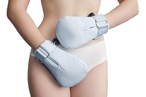 Straitjacketshop Sicherheits-gepolsterte weiche Fesselhandschuhe mit Segufix-Schlössern. Gr. Large, blau