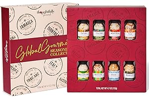 Thoughtfully Gourmet Lot de 8 mélanges d'épices d'inspiration internationale – Coffret cadeau avec 8 mélanges d'épices d'inspiration internationale