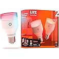 Lifx Color, A19 1100 Lumens, Wi-Fi Smart Led Light Bulb, Billions Of Colors And Whites, No Bridge Required, Works With Alexa, Hey Google, Homekit And Siri Multicolor (2 Pack)