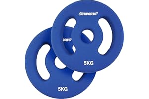‎SCSPORTS ScSPORTS® Neopren Hantelscheiben - Sets, 2x1, 2x2, 2x3, 2x4, 2x5 kg, Ø 31mm, Gusseisen, Mehrere Farben - Set, Gewichtsscheiben, Fitness Scheiben, Gewichte für Hantel, Langhantel