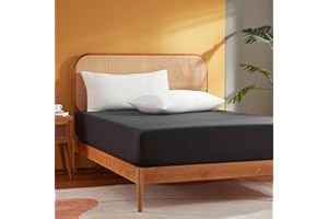 Sonive King Size Fitted Sheets, Bed Sheet, Breathable Soft Brushed Microfibre Fabric - Shrinkage and Fade Resistant, Black, 150 x 200 + 30cm