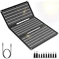 JoyChong 30W Foldable Solar Panel Portable Solar Charger with 18V USB 5V, Type C, DC Output for Portable Power Station, Power Bank, Phone, Laptop, RV, Boat Trip, Camping, Power Outage