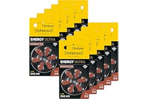 Intenso Hörgerätebatterien PR41, Braun (Typ 312), 60er Pack