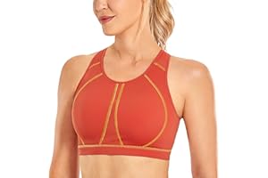 SYROKAN Biustonosz Sportowy Z Wysokim Dekoltem I Bez Fiszbin Z Pełnym Zakryciem I Wsparciem