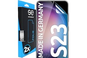 2x se® 3D SCHUTZFOLIE Transparent für Samsung Galaxy S23,Selbstheilend, 100% Fingerabdruck & FaceID kompatibel, einfache blasenfreie Installation, Ultra-Klar, Stoß-Kratzfest, aus Deutschland