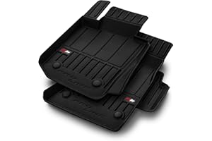 M MOTOS Tapis de sol caoutchouc pour Peugeot 5008 II depuis 2017 Améliorez Votre Confort de Voyage avec Le tapis noir antidérapant Auto 3D- tapis voiture Tous Temps pour Voiture, Protection Contre les