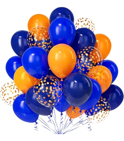 30 Ballons Latex 12 Pouces Multicolores — Bleu, Orange, Jaune, Argent Pour Anniversaire, Mariage, Baby Shower