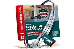 BAYERWALD WERKZEUGE Bayerwald - Lama per sega a nastro in acciaio temprato, 1400 x 6 x 0,5 x 6, per tutti i tipi di legno, adatta per Einhell ecc.