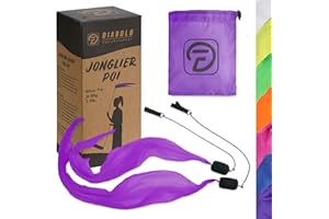 Diabolo Freizeitsport UV leucht Poi in Lila - Angel Wings Spinning Pois. Spiral Pois, Soft-Pois für Anfänger und Profis