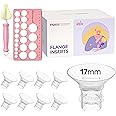 Nuliie 8PCS Flange Inserts 17mm for 24mm Flange/Shield of Most Pumps, BPA Free Inserts, Compatible with Momcozy/Medela/Elvie/Spectra/Bellababy/TSRETE/Willow/Nuliie Breast Pumps