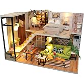 Minyat&uuml;r Ev Yapma Seti &ndash; Ahşap DIY Maket Hobi Kiti &ndash; LED Işıklı 2 Katlı Maket &ndash; Kendin Yap Dekoratif Maket Ev &ndash; Yetişkinlere 