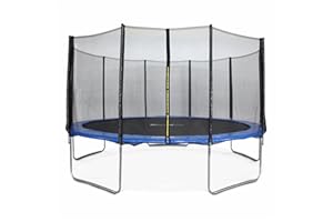 Alice's Garden - Trampoline Rond Ø 460cm Bleu avec Son Filet de Protection - Neptune - Trampoline de Jardin 460 cm 4m| Qualité Pro. | Normes EU. | Montage Facile.