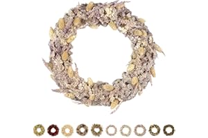 ‎HOLIKI PHILARO Trockenblumenkranz Slim Flieder Ø 29cm - kein Plastik I Trockenblumen Premium Qualität aus Europa - Türkranz - Tischkranz - Wandkranz - Trockenblumenkranz