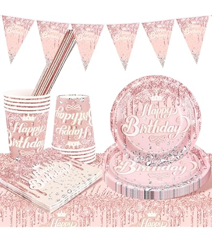 feestservies - 120-delig marineblauw en goud kinderfeestset - inclusief