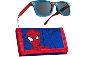 Marvel Sonnenbrille UV Schutz & Geldbeutel Kinder Set - Geschenke für Jungs