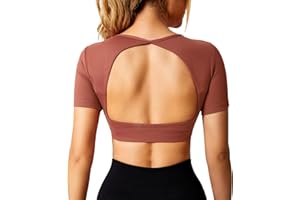 ZAAYO Sportowa koszulka damska z krótkim rękawem z krótkim rękawem, wysoka rozciągliwość, do fitnessu