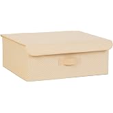 Ocean Home Textile Bej Balıksırtı Kapaklı Kutu 48 x 40 x 19 cm