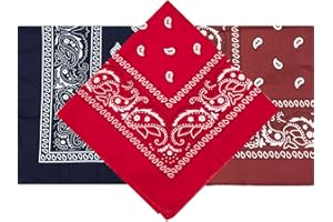 GOTRUST XINDA Polyester Paisley Print Unisex Kerchief and Headband - Cotton Masks and Bandanas for Men and Women