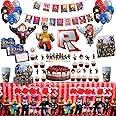 Roblox Birthday Tableware,Roblox Birthday Party Kits,Roblox Balloons,Cake Decorations,Banner,Plate,Tablecloth,Roblox Kids Birthday Decorations