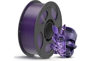 ANYCUBIC Silk PLA Filament 1.75mm 1KG, Shiny Silk Gradient Dual-Color PLA Filament, Multicolor Material for 3D Printer, Dimensional Accuracy +/- 0.03 mm, Dimensional Accuracy +/- 0.03 mm-Black Purple