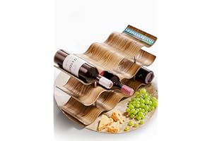 Dreiklang - be smart Botellero de Madera | Naturalmente Estable | Independiente, Moderno, Decorativo | Pequeño y Estrecho, Ahorra Espacio (14 Botellas)