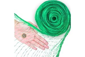 VEGAMALL 4x15M Grass Seed Netting Reusable Green Garden Netting Lawn Netting for Pea, Strawberry, Pond, Vegetables and Trees Protection and Pest Control