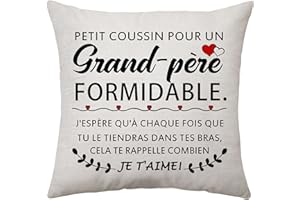 Aconesong Papy Papi Grand-père Cadeaux, Housse de Coussin Grand-père Décoration, Cadeaux de Grand-père Retraite, Idée Cadeau Fête des Pères, Cadeaux d'anniversaire Grand-père (Grand - père-1)