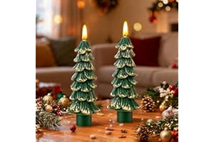 FONTOEN Świece bożonarodzeniowe, dekoracyjne świece filarowe, zestaw świec z naturalnego wosku sojowego, nadaje się do dekoracji wnętrz na Boże Narodzenie, stół, imprezy i prezenty adwentowe