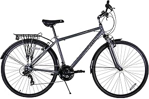 Bounty Country Hybrid Bike - Lightweight Alloy Frame, 18 Speed Shimano Gears, Zoom Suspension Forks - ideal for cycling Enthusiasts