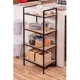 Mudesa MDSMRF00000002 Mutfak Malzeme Dolabı Metal-Ahşap Organizer Dekoratif &Ccedil;ok Ama&ccedil;lı Raf