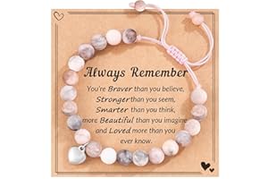 DHWEKU Bracciale Rosa di Perline per Bambina, Braccialetto con Gioielli - Regalo di Compleanno per Ragazze